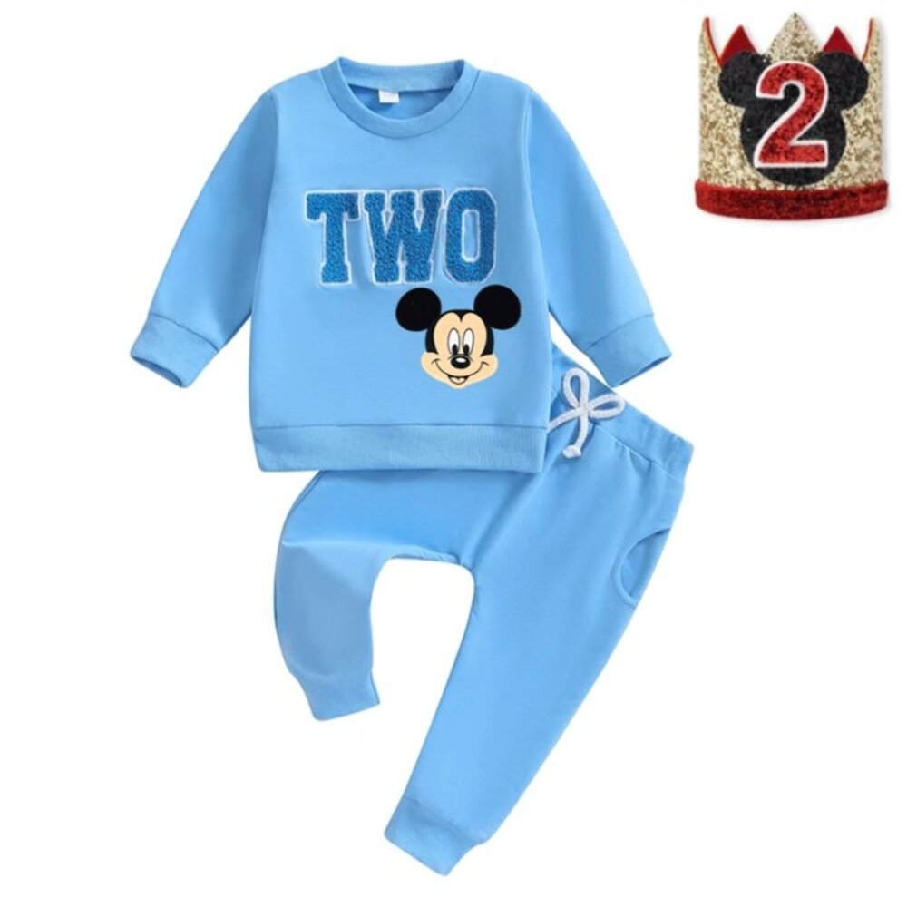 Mickey Mouse Sweater Disney Second Birthday Mickey Mouse Outfit Clothes Leggings